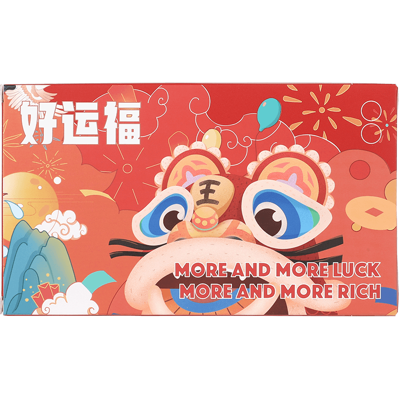 好運福國潮插畫定制設(shè)計禮包裝品盒